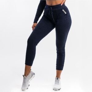 ECHT Size XS Navy Blue Ribbed Comfort Athleisure Workout Jogger Sweatpants